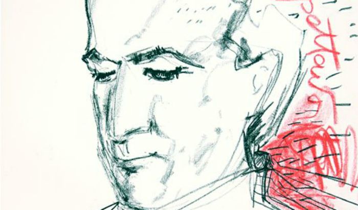 Il dettaglio di una delle opere esposte nella mostra 
