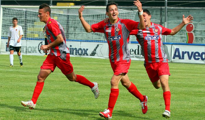 L'esultanza degli Allievi Nazionali grigiorossi