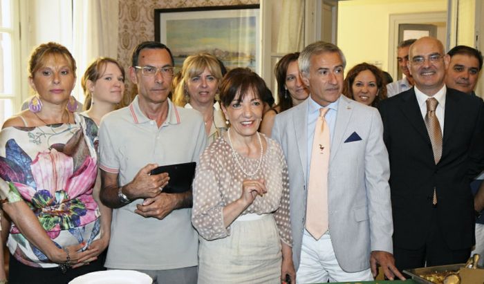 Un momento della cerimonia