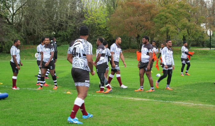 Allenamento della nazionale di rugby delle Isole Fiji