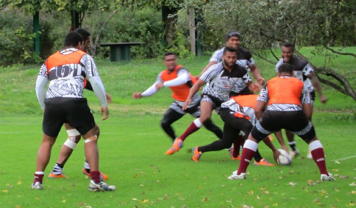 Allenamento della nazionale di rugby delle Isole Fiji