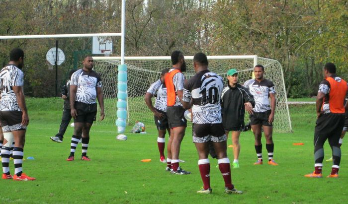 Allenamento della nazionale di rugby delle Isole Fiji