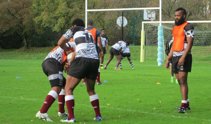Allenamento della nazionale di rugby delle Isole Fiji