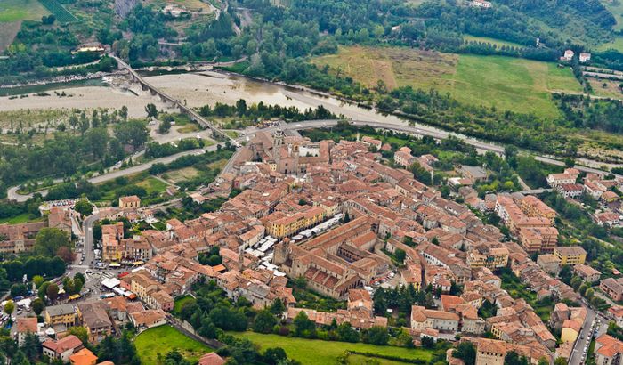 Veduta dall'alto di Bobbio