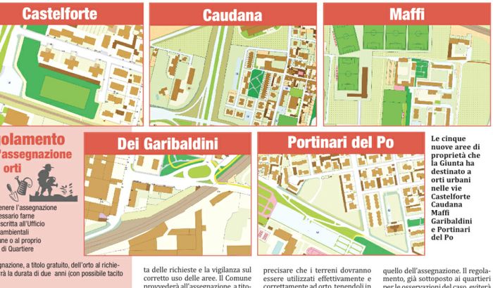 La mappa dei nuovi orti urbani