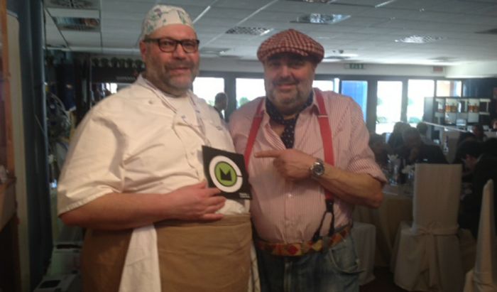Mario Negretti con Fofò Ferriere responsabile show cooking