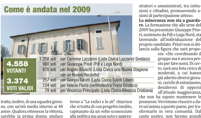 Voto a Castelverde, come è andata nel 2009