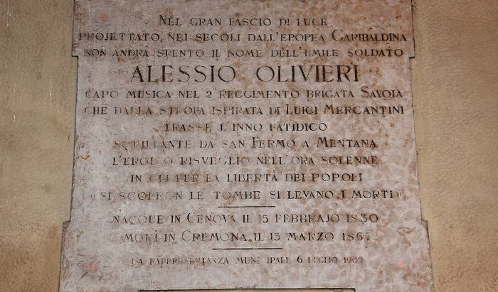 La targa commemorativa