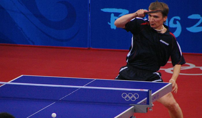 Competizione ad alto livello di tennis da tavolo