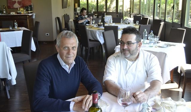 Valter Galbignani con Raffaele Chiodelli chef del Golf Club Torrazzo 
