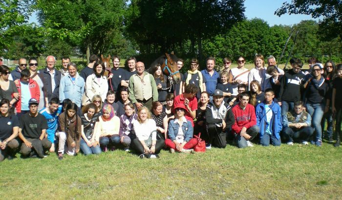 Il gruppo al Centro Equestre “La Gazza”