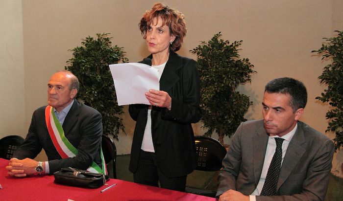 Oreste Perri, Paola Picciafuochi e Massimiliano Salini