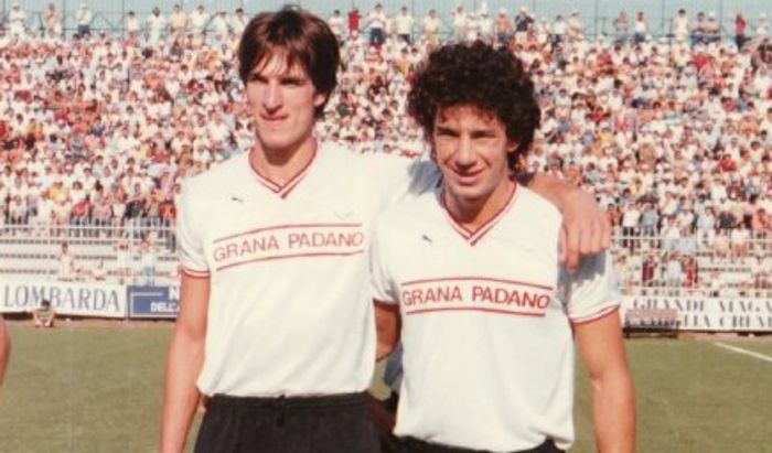 Mario Montorfano con Gianluca Vialli