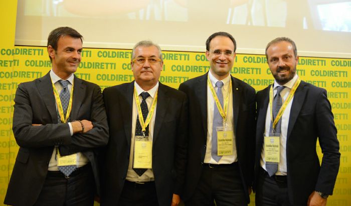 Ettore Prandini, presidente Coldiretti Lombardia, (il primo da sinistra), nominato vicepresidente nazionale Coldiretti