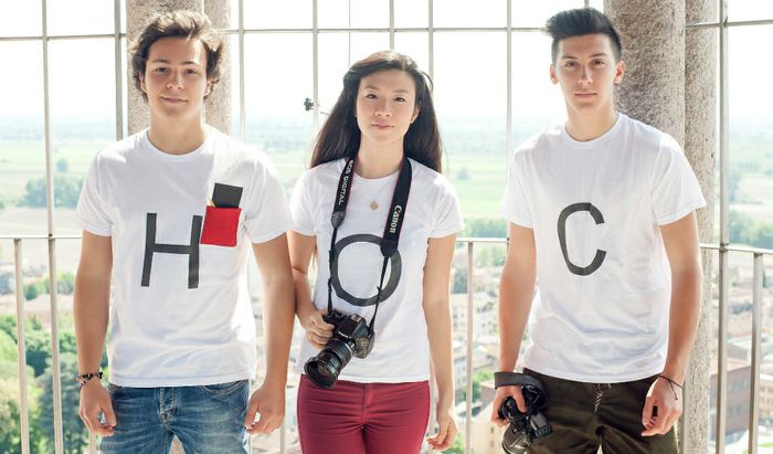 Giovanni Volpe con Ambra Zhang e Nicolò Govoni
