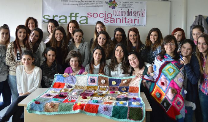 Le allieve del corso socio-sanitario dello Sraffa di Crema