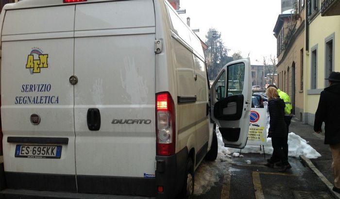 Cartelli di segnalazione pericolo neve