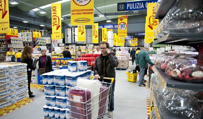 L'interno di un punto vendita del Mercatone Uno
