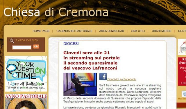 La Diocesi di Cremona è on line