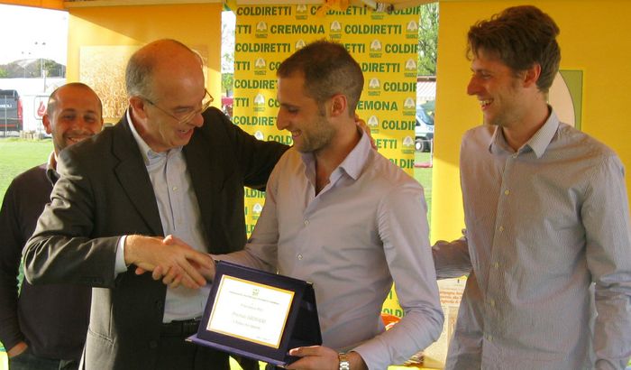 Coldiretti Giovani Impresa Cremona - Tino Arosio alla consegna del premio