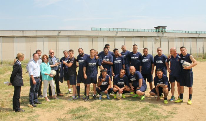 Una squadra di rugby in carcere