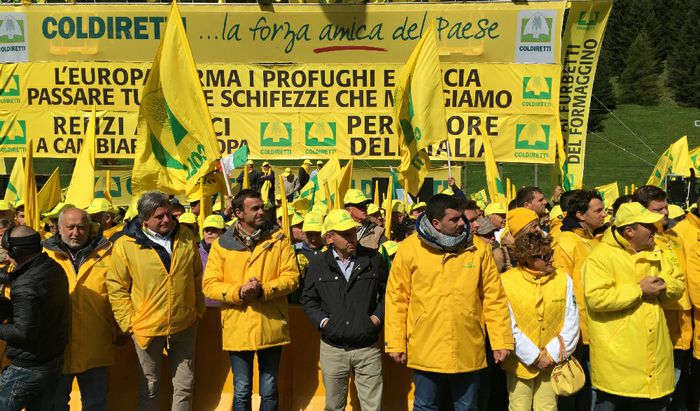 La manifestazione della Coldiretti al Brennero