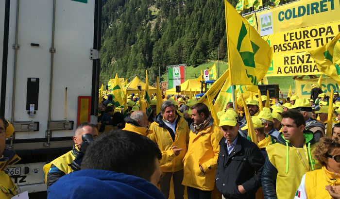 La manifestazione della Coldiretti al Brennero - Paolo Voltini