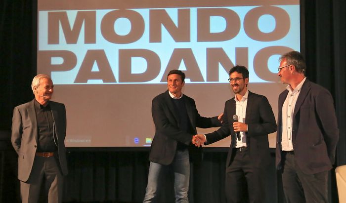 Javier Zanetti a Cremona nell'incontro organizzato da Mondo Padano - Simoni, Zanetti, Gilardi e Loda