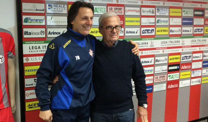 Fabio Rossitto e Gigi Simoni alla presentazione ufficiale