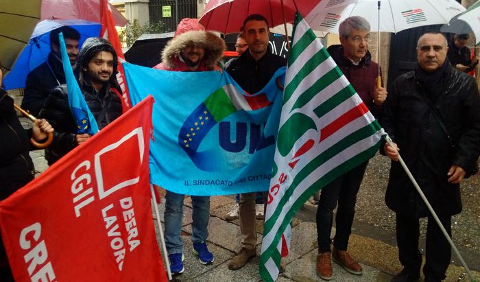 La manifestazione di Cgil, Cisl e Uil per i diritti dei precari