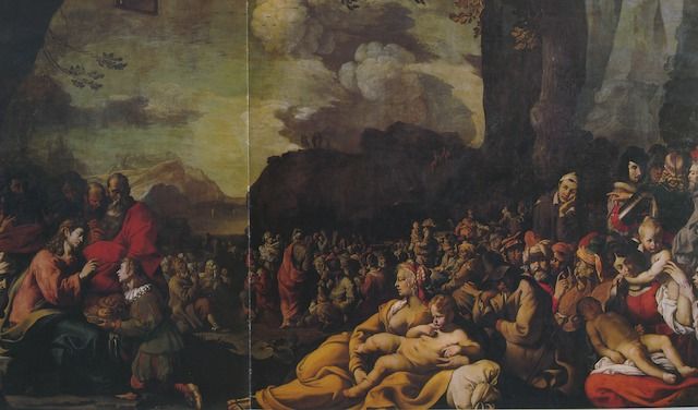 La moltiplicazione dei pani e dei pesci Salone dei Quadri palazzo Comunale di Cremona

