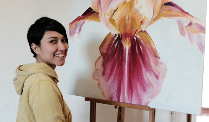Rocio Perez Vallejo nel suo Atelier