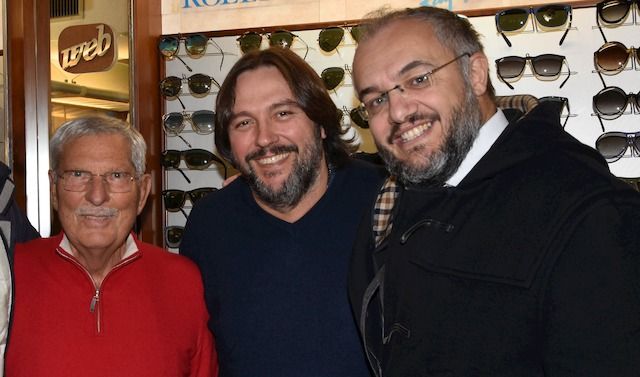 Ottica Capitano: da sinistra, Roberto Capitano, Filippo Razzini e Berlino Tazza