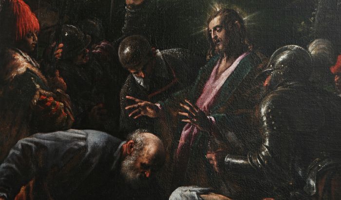 Particolare dipinto bassano Catura di Gesu