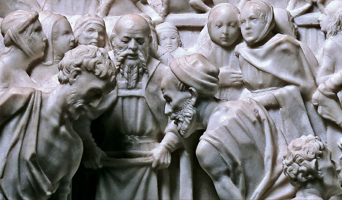 Dettaglio dell'Arca dei martiri persiani di G. A. Amadeo
