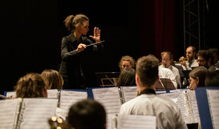 Eva Patrini dirigel a Banda di Ombriano dal 2010