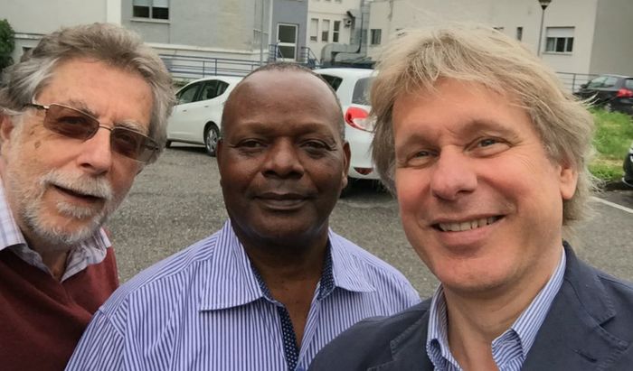 (da sinistra): Martin Langer, Eward Ddumba e Angelo Pan