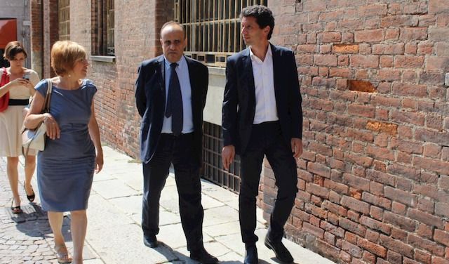 Il ministro Alberto Bonisoli in visita a Cremona