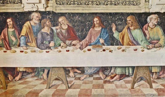 Un dettaglio del Cenacolo dell'Aleni in San Sigismondo 