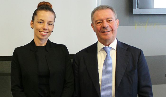 Marina Montedoro insieme al Direttore uscente Giovanni Benedetti