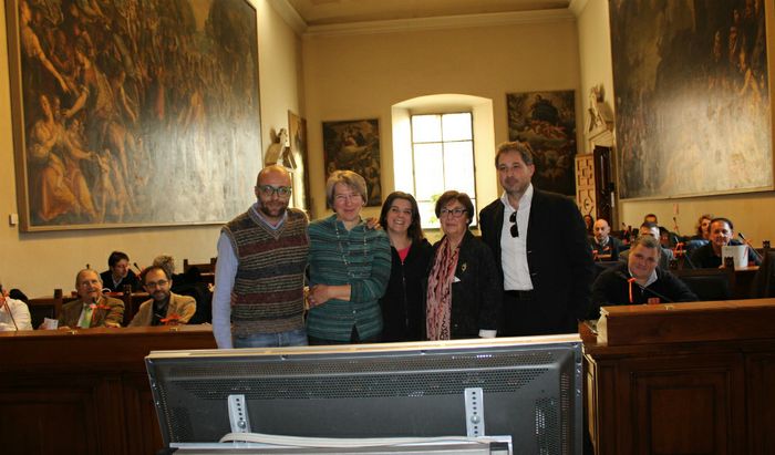 Flaviana Sesena con tutti i Presidenti del Consiglio comunale