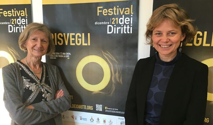  Luisella Lunghi (presidente CSV Lombardia Sud) e Maria Piccio (operatrice di CSV Lombardia Sud)