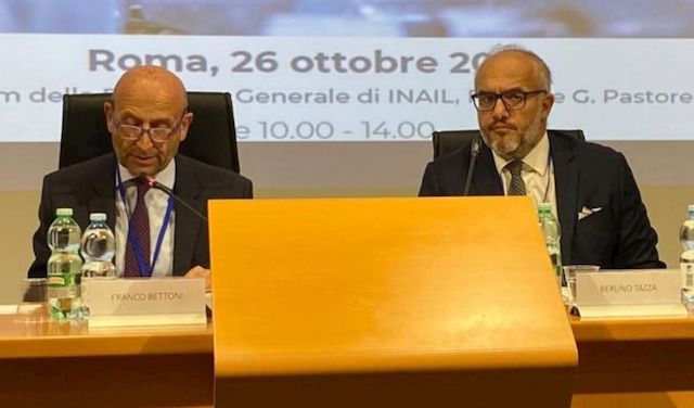 Da sinistra, Franco Bettoni, presidente dell?Inail e Berlino Tazza, presidente di Sistema Impresa