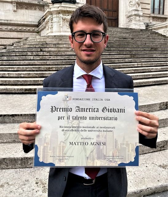 Matteo Agnesi - premiazione  Camera dei Deputati

