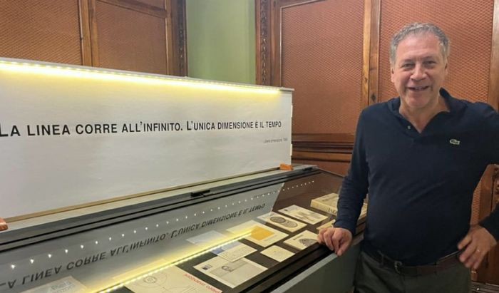Guido Andrea Pautasso e parte della collezione
