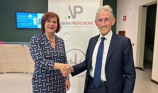 Bruna Gozzi ed Enrico Marsella al passaggio di consegne alla presidenza