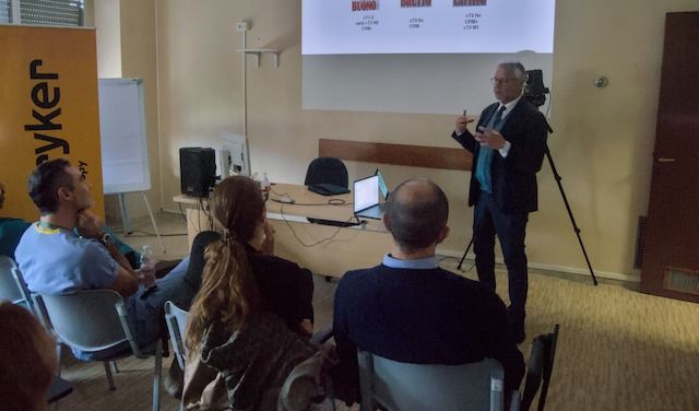 Paolo Delrio durante l'evento all'Ospedale Maggiore di Cremona