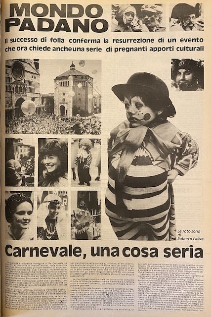 CARNEVALE CREMONA I MAASCHER ARCHIVIO STORICO MONDO PADANO