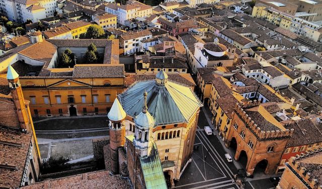 Veduta aerea del centro di Cremona