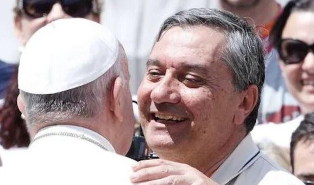 Lucio Brunelli con papa Francesco